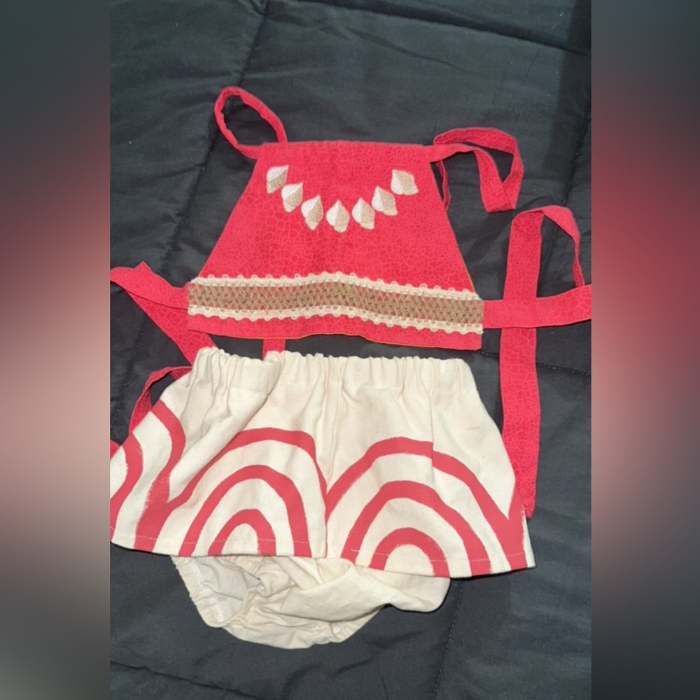 Moana inspired two piece costume. Used for her 2nd Birthday.
